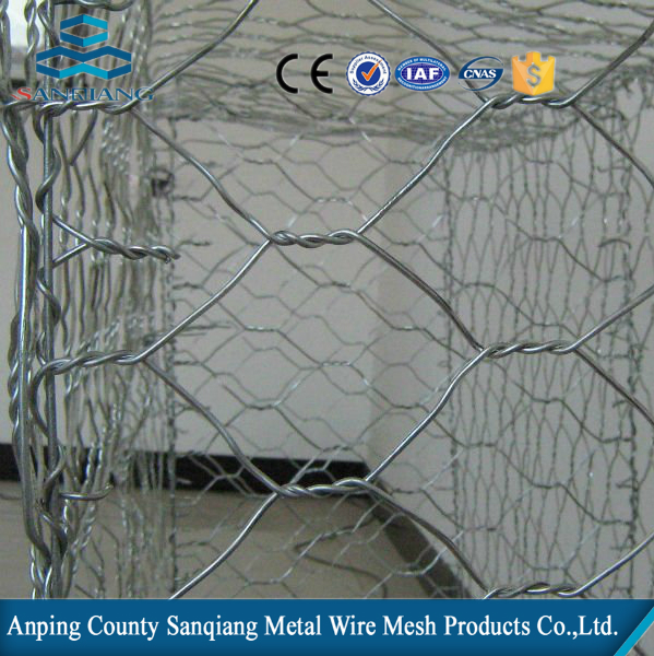 Galvanized/pvc coated hexagonal wire netting / gabion box/ stone cage