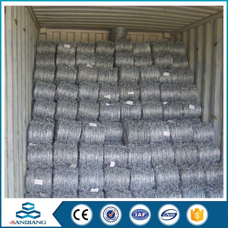 2.1mm hot dipped high tension security steel electric galvanized barbed wire