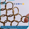 Chain braid ring mesh for building exterior and interior decoration