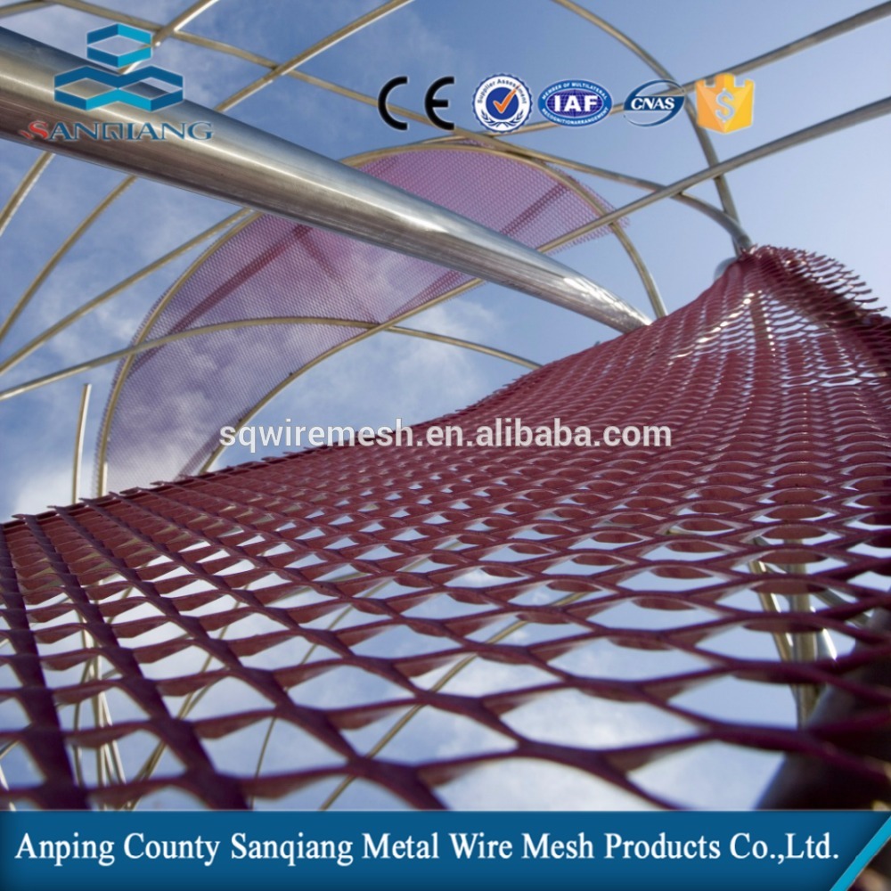 Expanded metal sunscreen mesh/used for facade curtain wall/sunscreen/building with appropriate price(anping sanqiang)