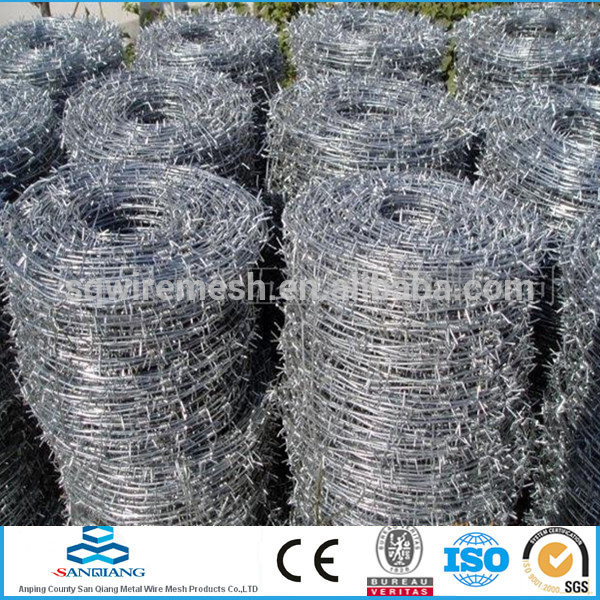 Galvanized 16*16 &amp; 16*18 barbed wire fence(Anping)