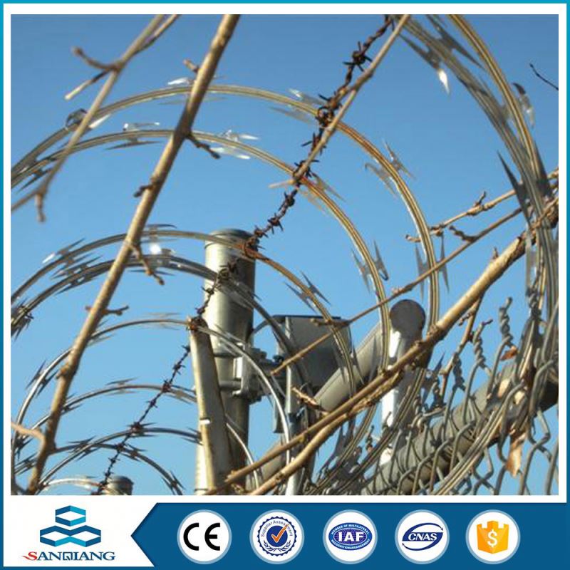 straight pvc coated concertina razor barbed wire