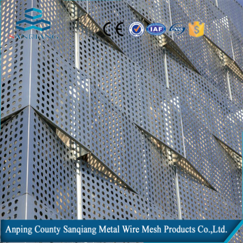 hole punching mesh/perforated sheet steel/used for facade curtain wall/sunscreen/buildingwith appropriate price(anping sanqiang)