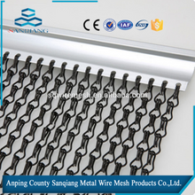 Anodized chain link Curtain / Decorative metal chain link mesh curtain