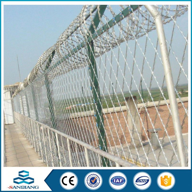 cbt65 single coil galvanized double line barbed wire concertina wire for sale