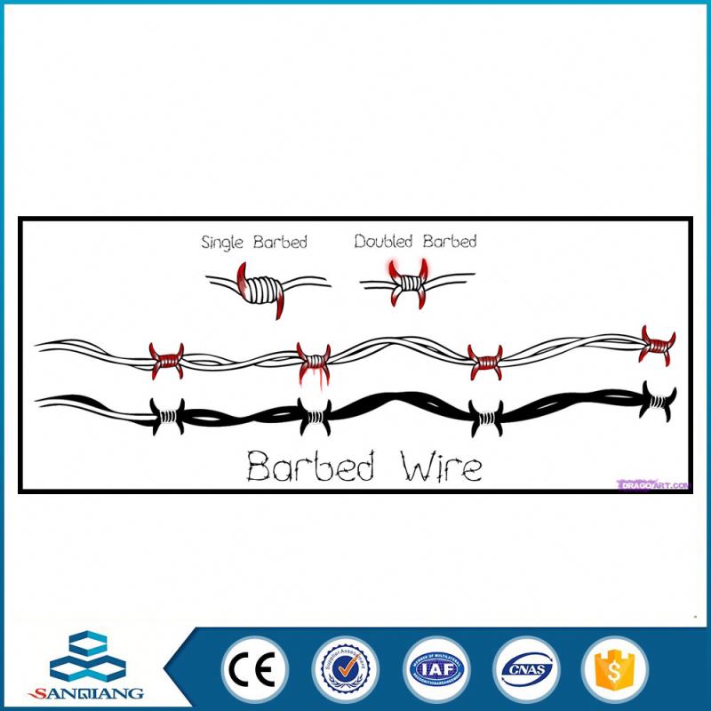 best quality galvanized 12#*14# barbed wire for safe